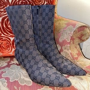 Vintage Gucci Monogram Boots